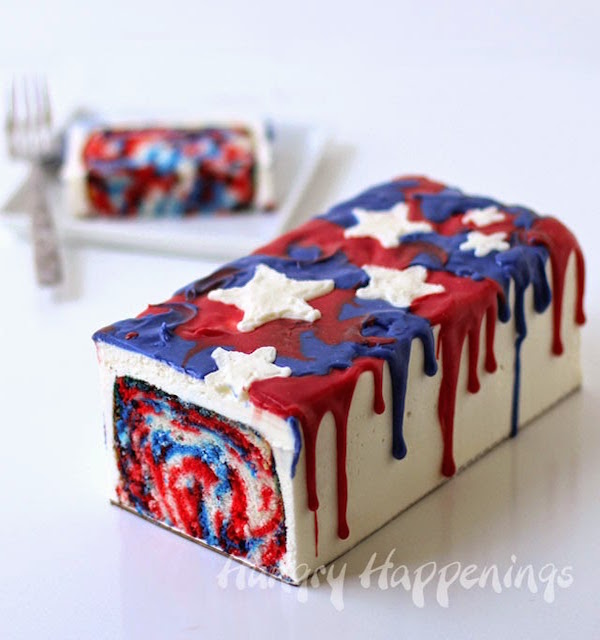 \"red-white-and-blue-melting-cake\"